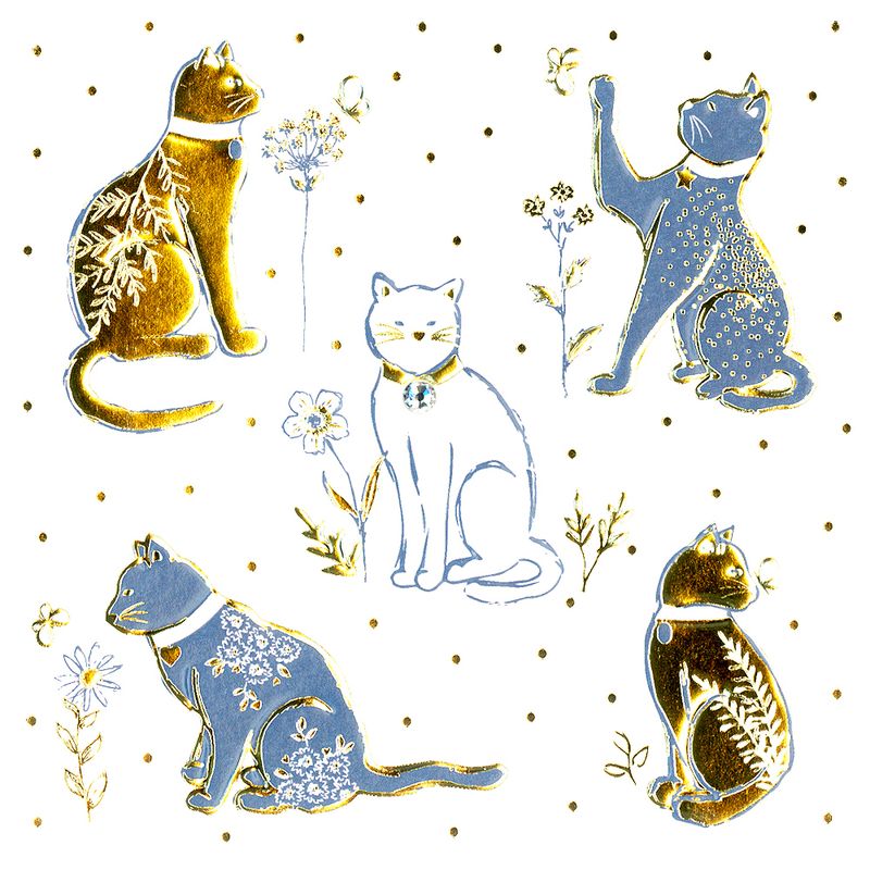 Noel Tatt Doble kort 12x12cm 6 pakk