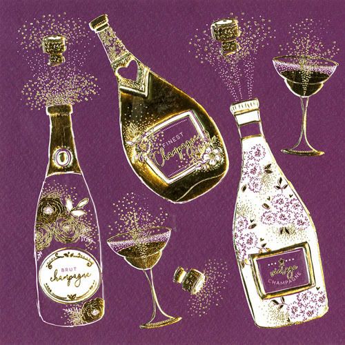 Noel Tatt Doble kort 12x12cm 6 pakk