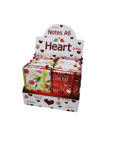 A6 Lastva Heart notatb�ker i Display