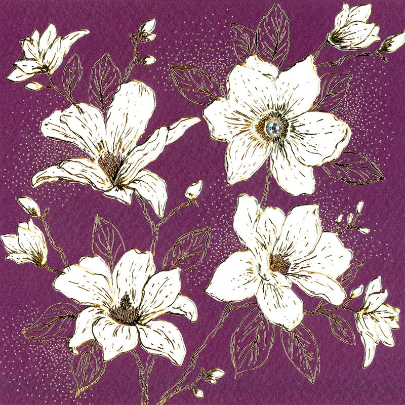 Noel Tatt Doble kort 12x12cm 6 pakk