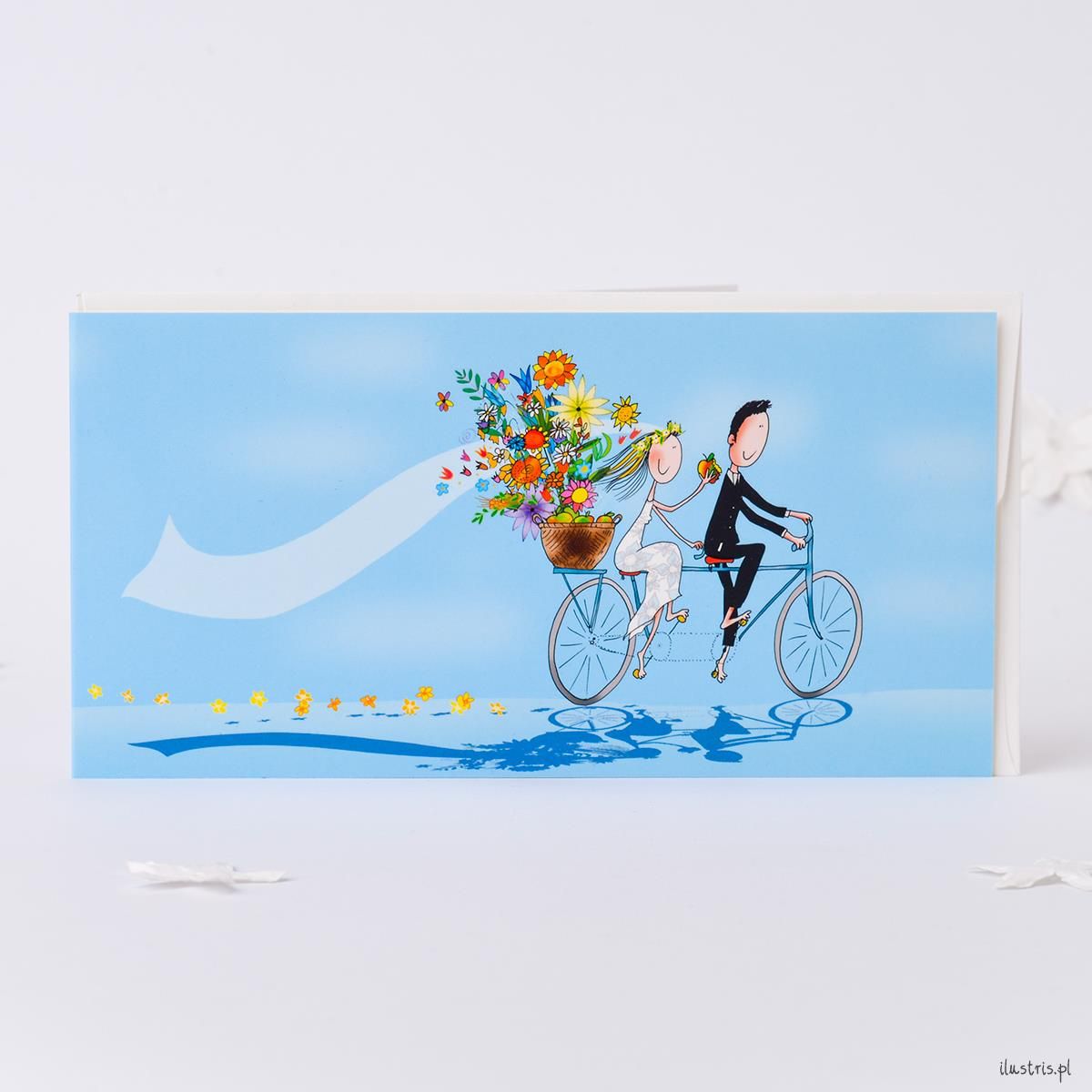 Ilustris Bryllupskort 9x17cm