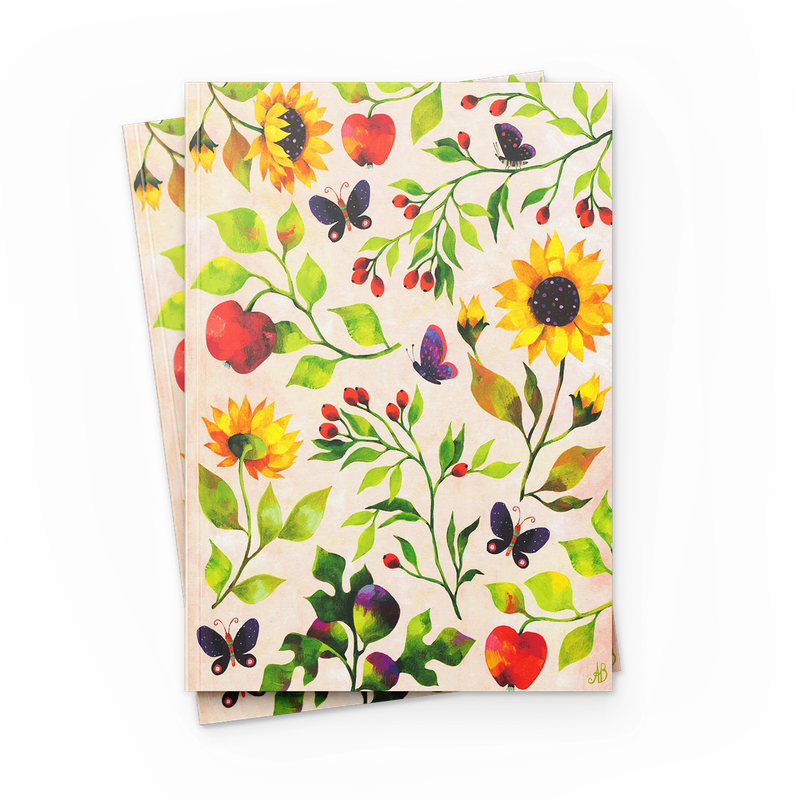 Paperback notatbok ferniss 17x22cm