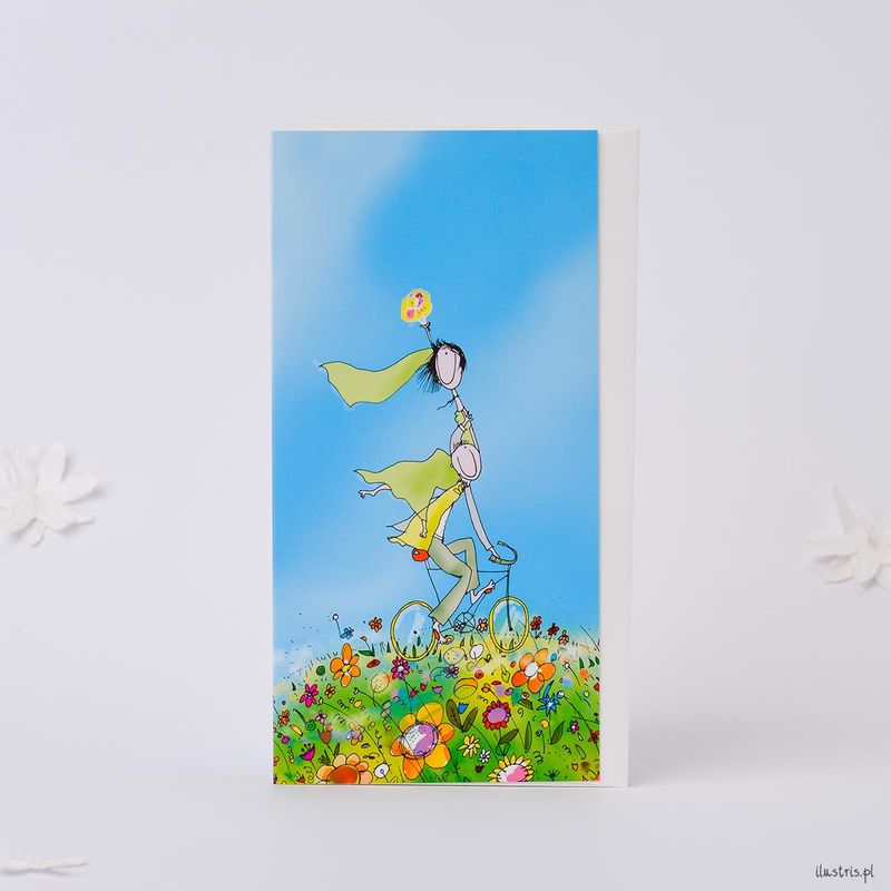 Ilustris Bryllupskort 9x17cm