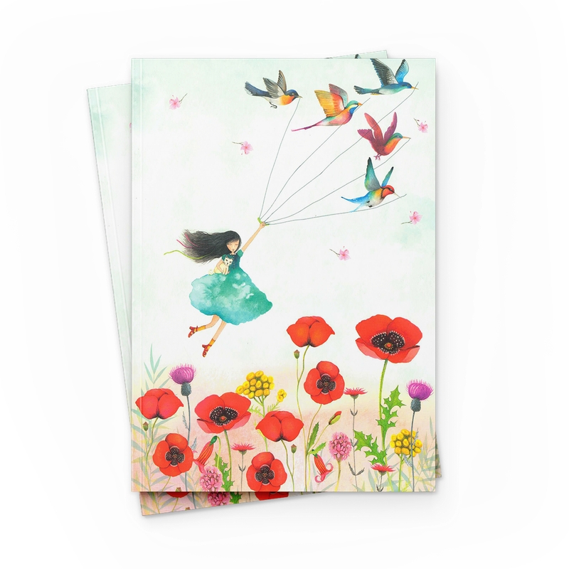 Paperback notatbok ferniss 17x22cm