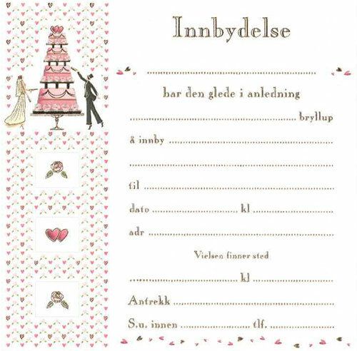 Quire Innbydelse 8pk m/konvolutt
