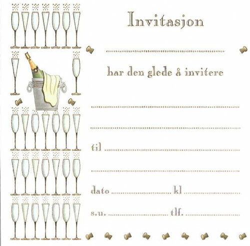 Quire Innbydelse 8pk m/konvolutt