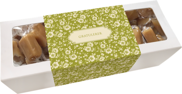 Karamell Norsk Tekst "Gratulerer"