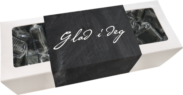 Karamell Norsk Tekst "Glad i deg" Lakris