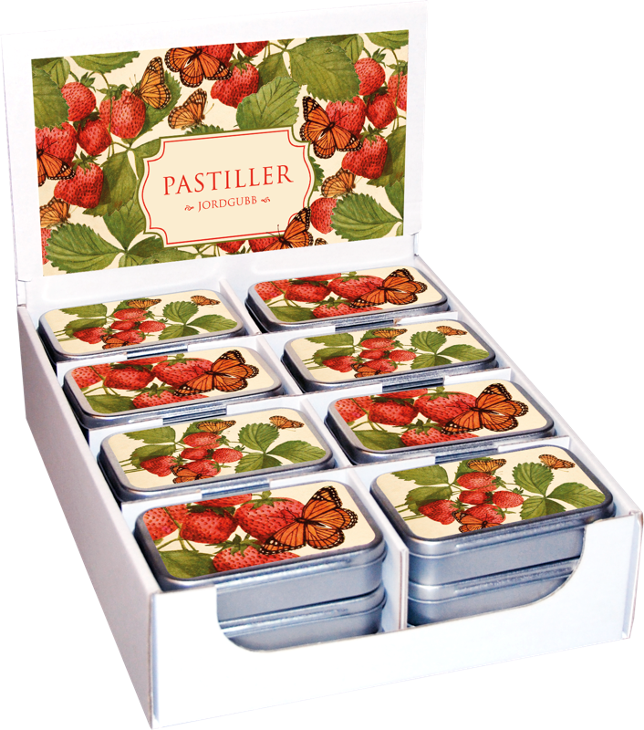 Pastiller i metallboks 24-pakk