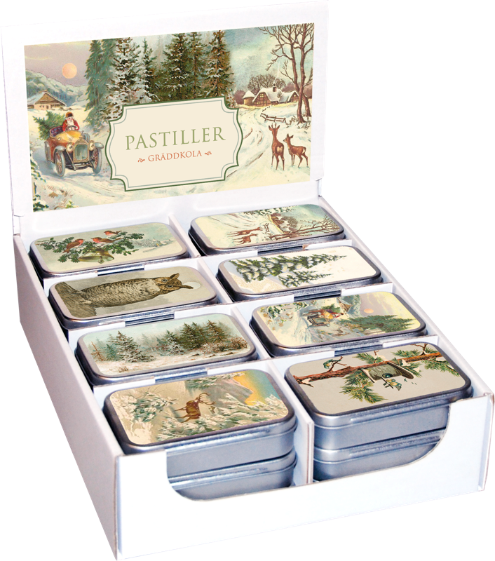 Pastiller i metallboks 24-pakk