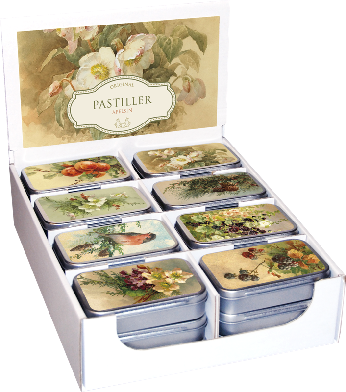 Pastiller i metallboks 24-pakk