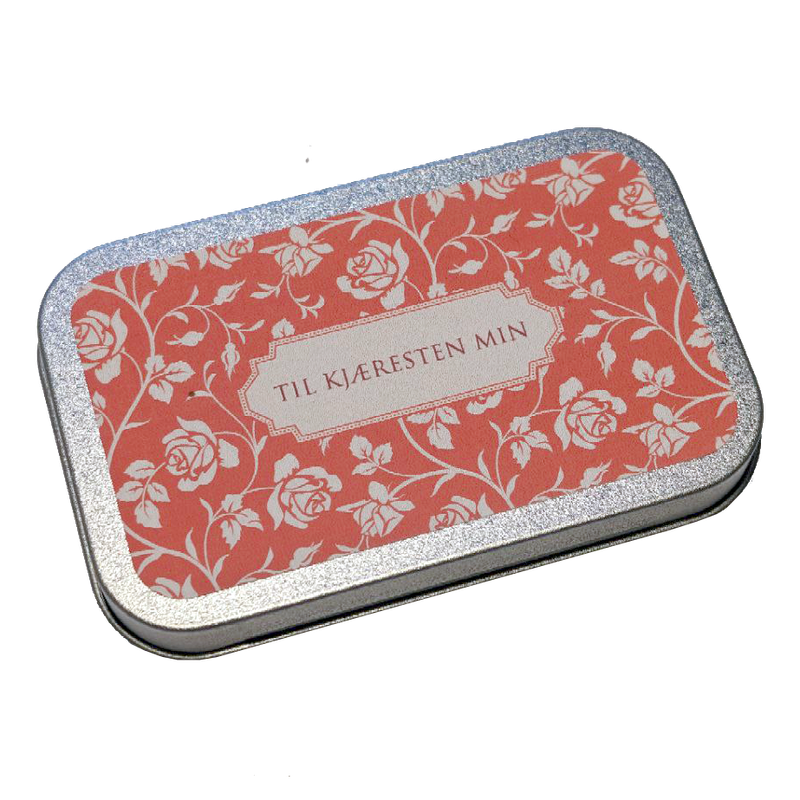 Pastiller i metallboks "Til kjæresten min"