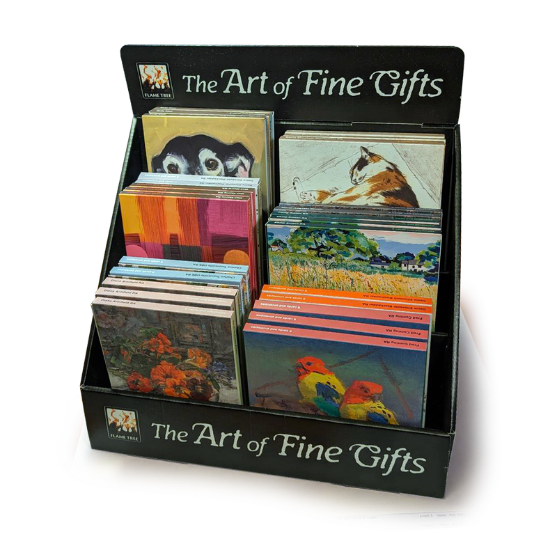 Display med kortmapper fra Artpress