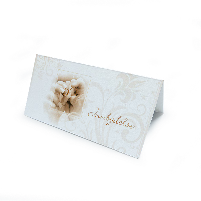 Doble Bryllupsinvitasjoner med konvolutt 175x85mm