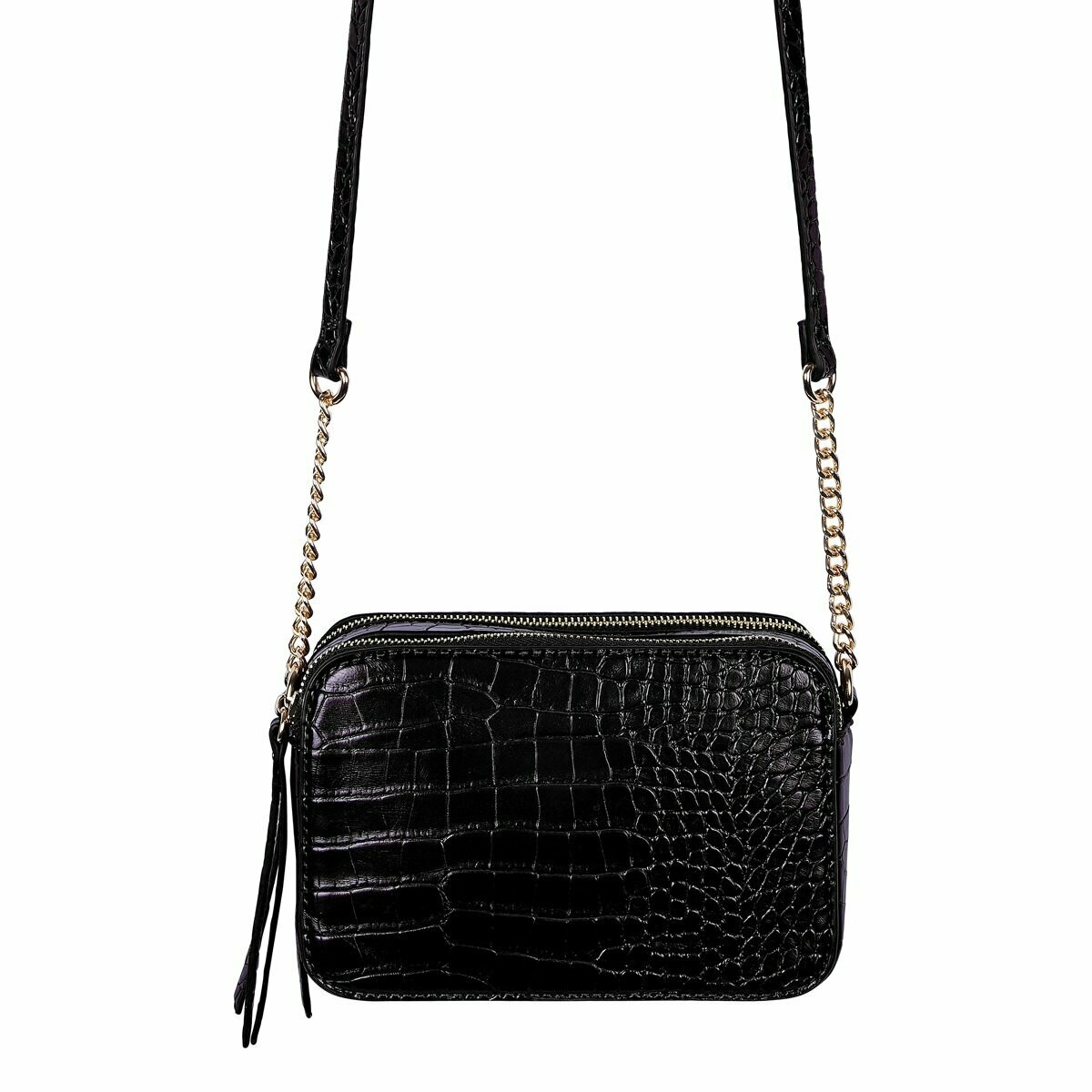 Croco Bag Rectangle Black
