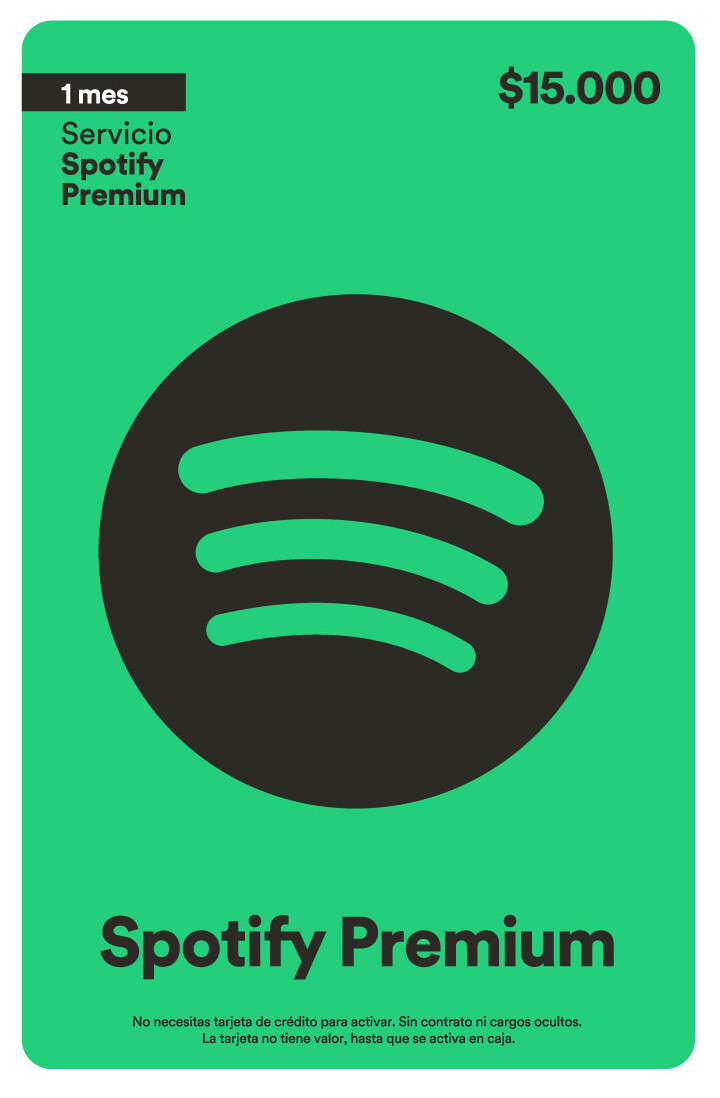 Pin Spotify Premium $16.900