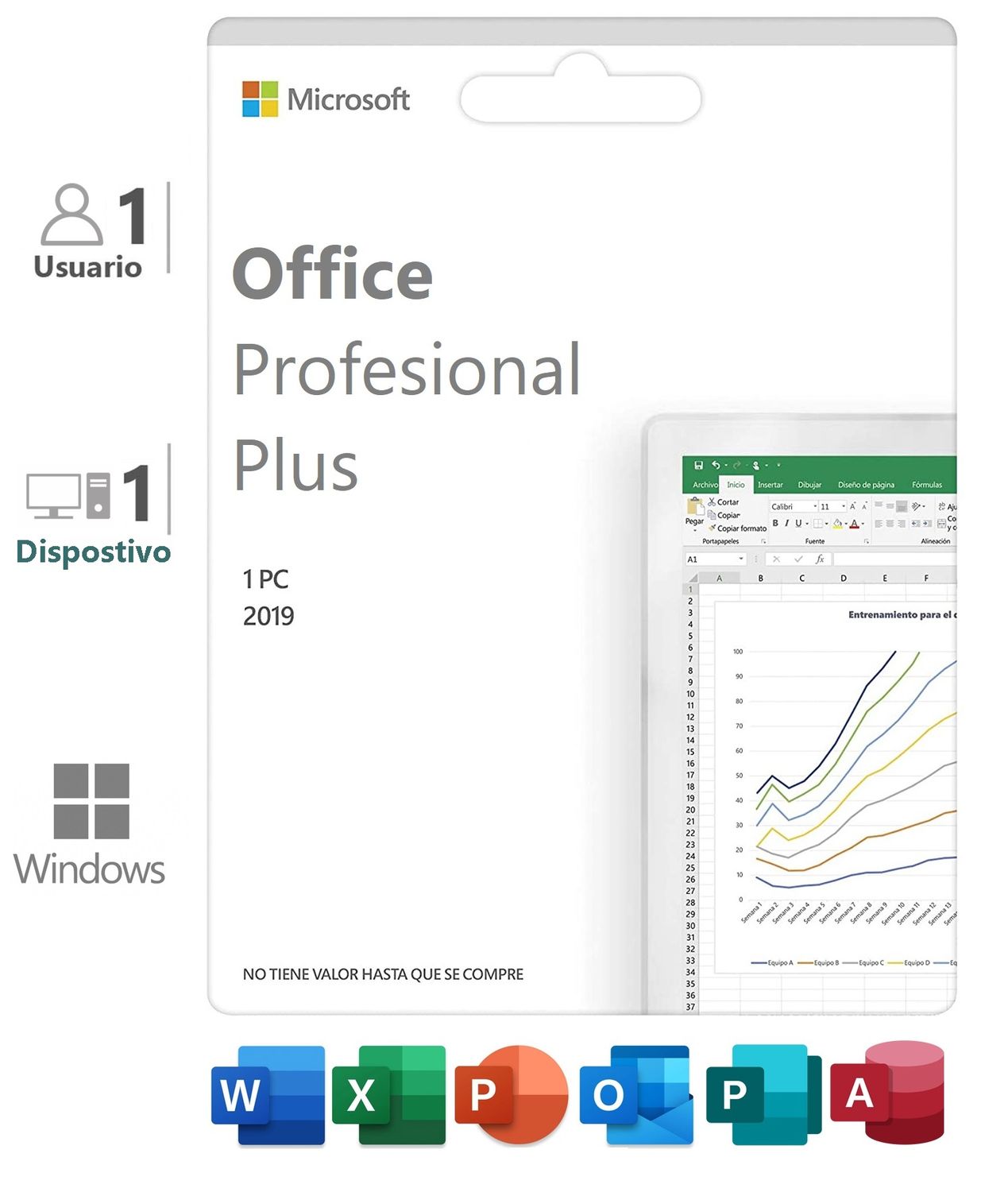 Office Profesional Plus 2019 1 PC ESD (Re-instalable)
