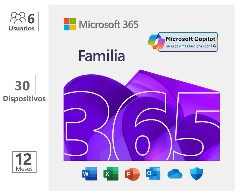 PIN Microsoft 365 Familia 12 Meses