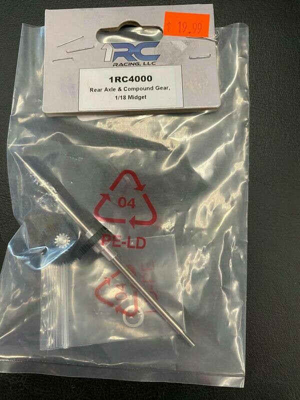 1RC4000 REAR AXLE &amp; COMPOUND GEAR 1/18 MIDGET