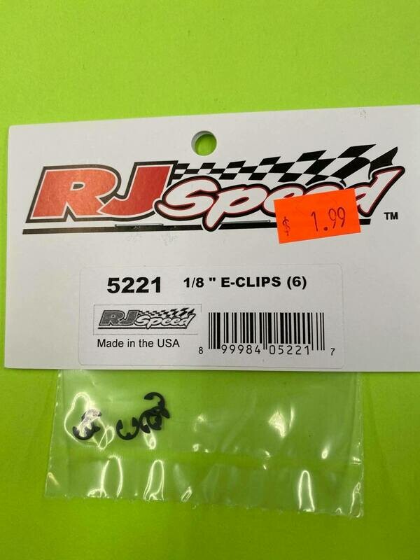 RJSPEED 1/8 E-CLIP RETAINERS PART# 5221 BOLINK
