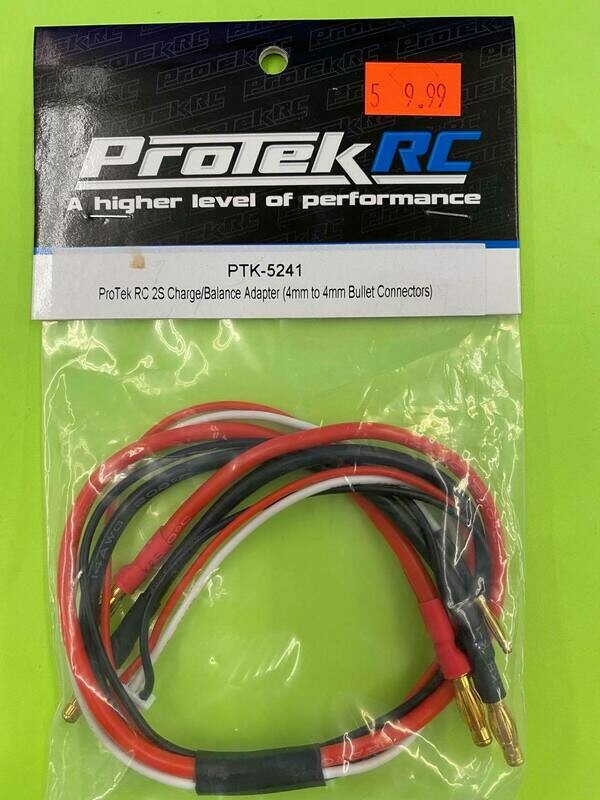 PROTEK RC PTK 5241 PROTEK RC 2S CHARGE/BALANCE ADAPTER (4MM TO 4MM BULLET CONNECTORS)
