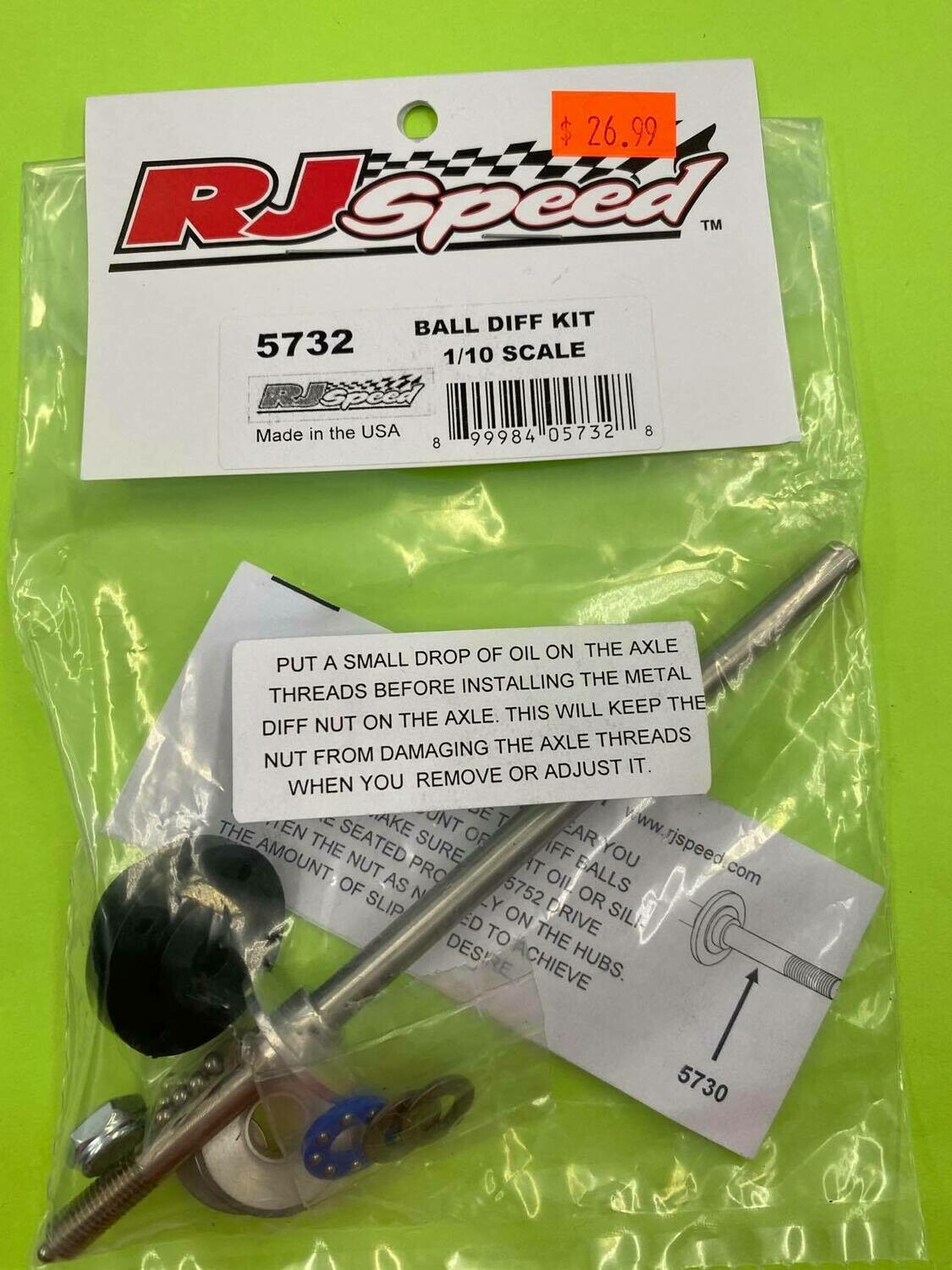 RJ SPEED 5732 BALL DIFF KIT 1/10 SCALE