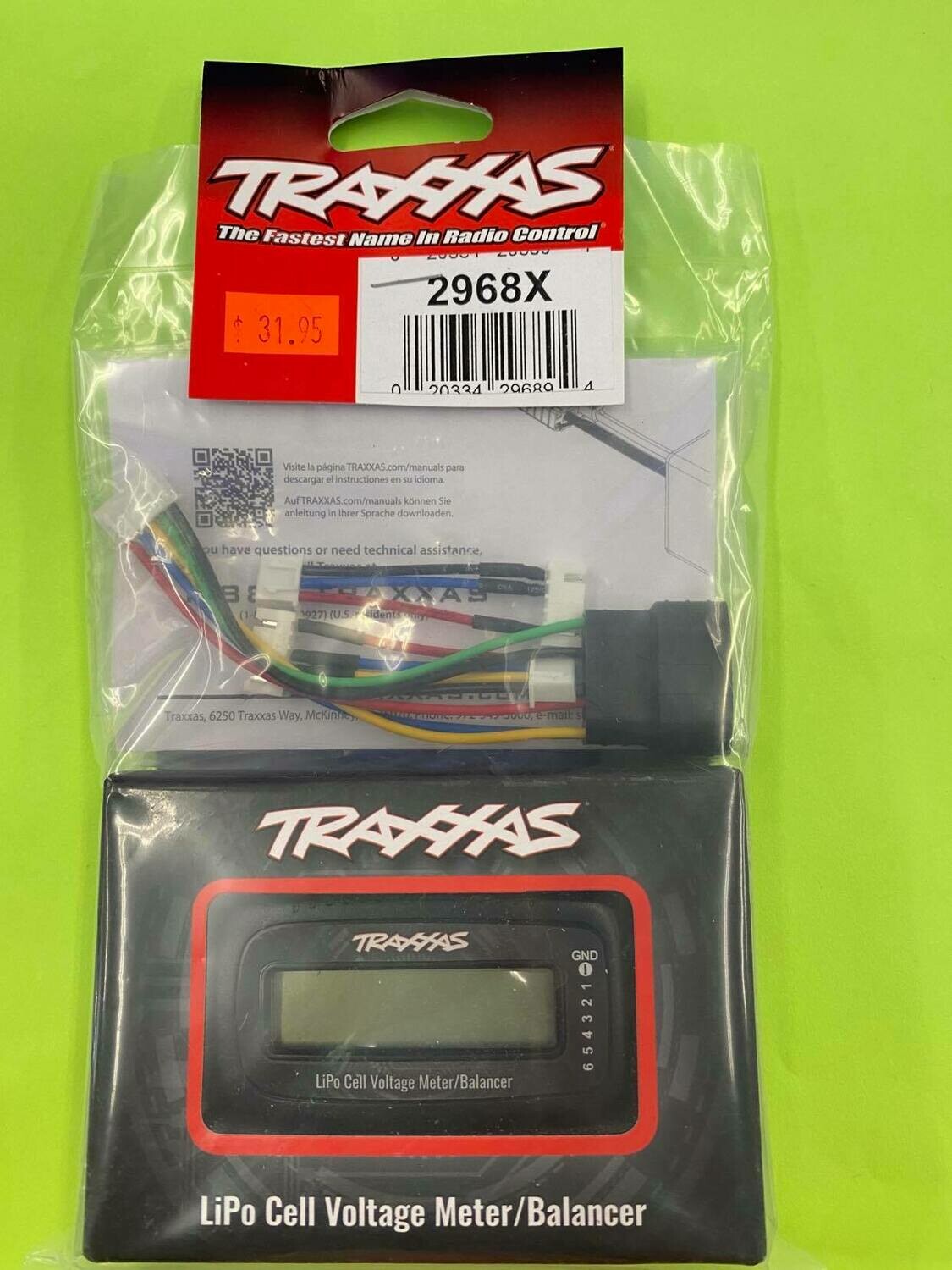 TRAXXAS 2968X LIPO CELL VOLTAGE CHECKER / BALANCER INCLUDES #2938X ADAPTER FOR GTRAXXAS ID BATTERIES