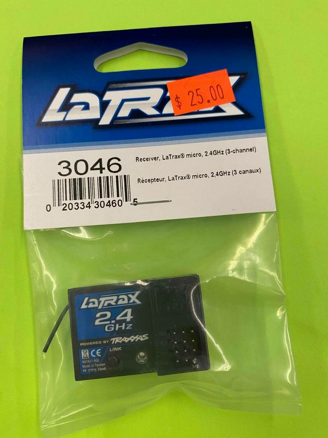 LATRAX 3046 RECEIVER MICRO 2.4 GHZ 3 CHANNEL