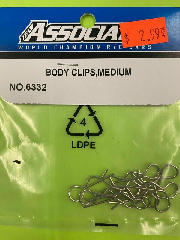 TEAM ASSOCIATED BODY CLIPS 6332
