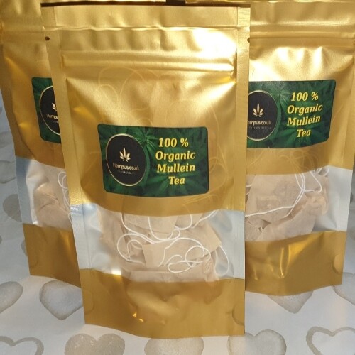 100% Organic Mullein Flower Tea Bags
