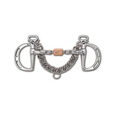 Toklat 3-Piece Snaffle Bit With Copper Roller Uxeter Kimberwick