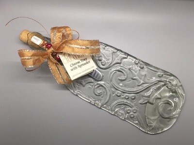 Holiday Recycled Wine Bottle Serving Tray