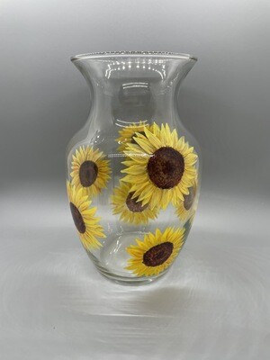 Sunflower Vase, Hand Painted