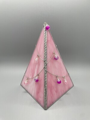 Stained Glass Tree, Pink, Medium
