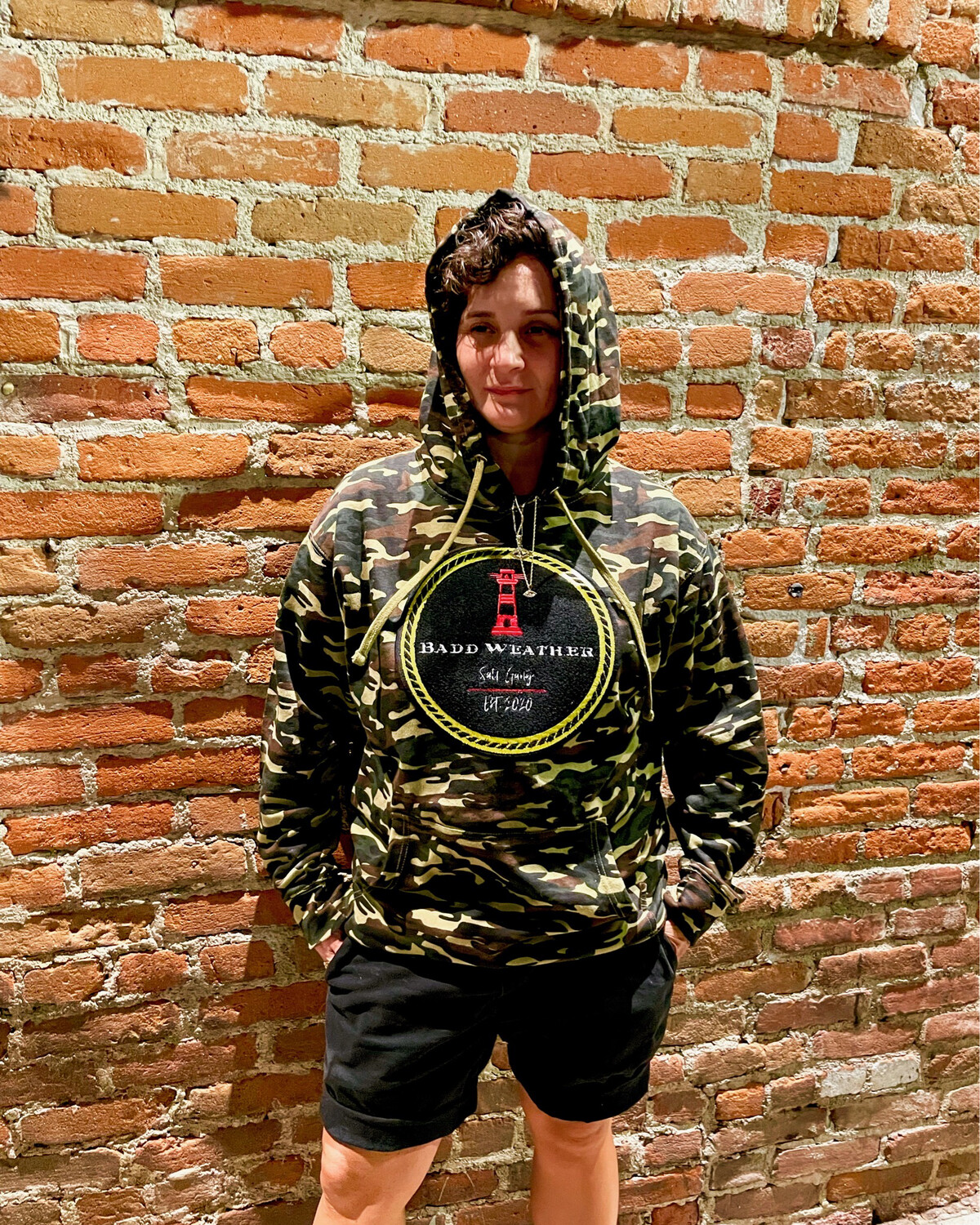 Camo Gold Band B W Hoodie