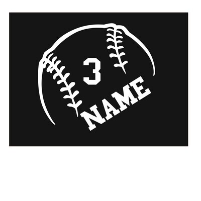 Baseball Decal W Name and Number