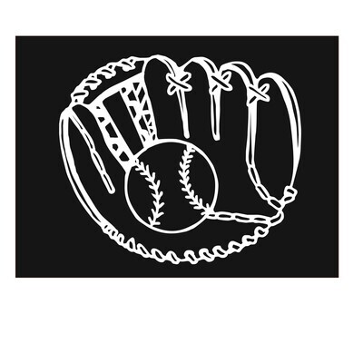 Glove and Baseball Decal