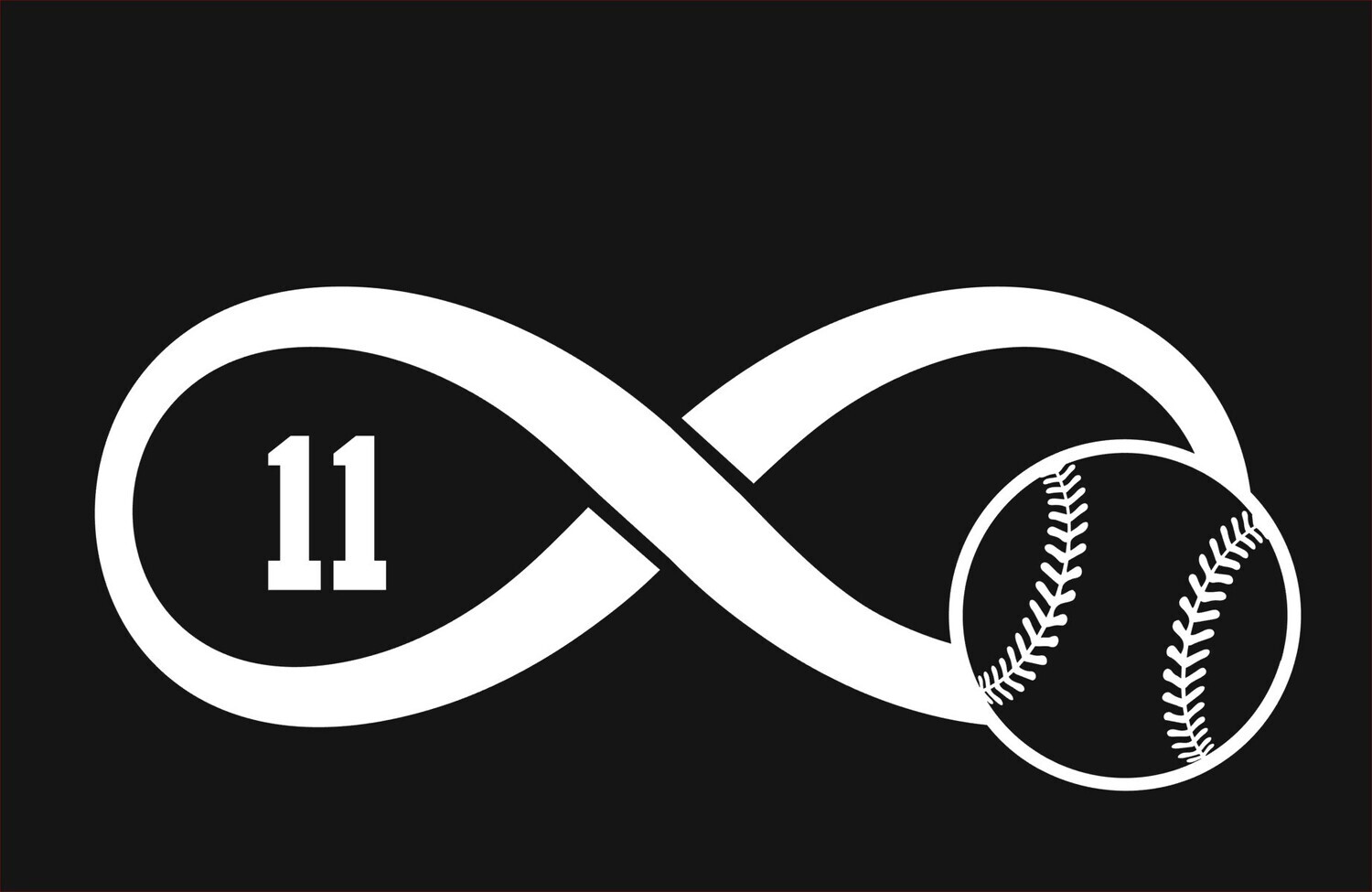 Infinity Baseball w/ Number