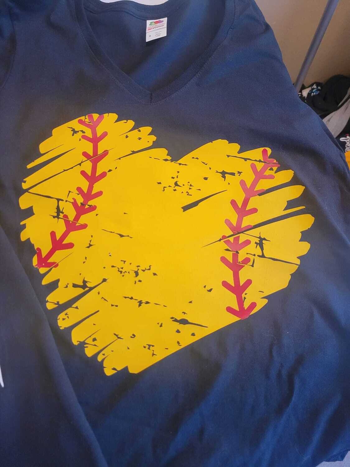 Softball Heart