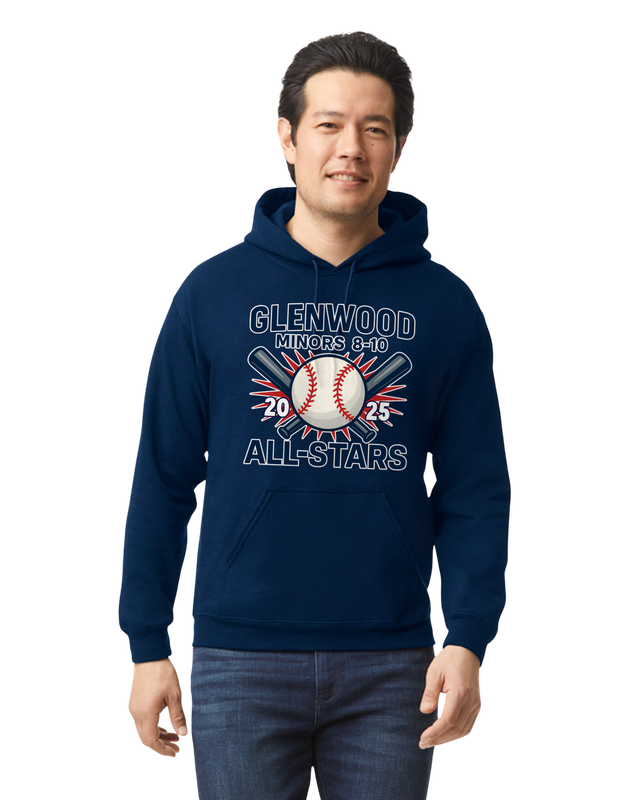 Glenwood Minors 10U Baseball 2025 All Star Hoodie