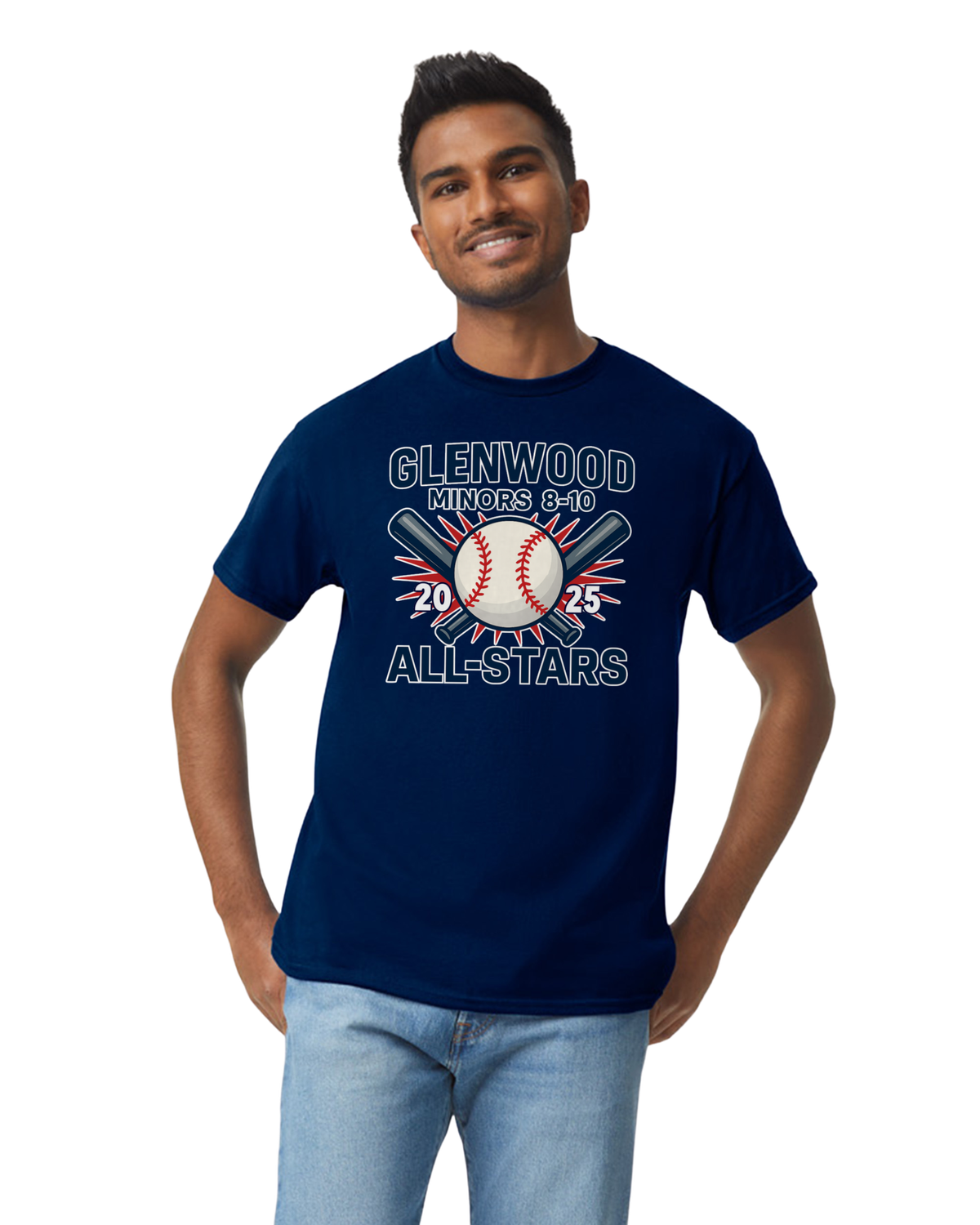 Glenwood Minors 10U Baseball 2025 allstars T-shirt