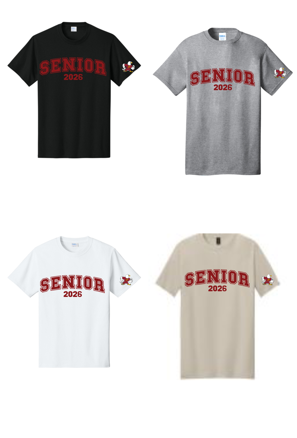 2026 Prairie Senior with Falcon on shoulder Tshirt