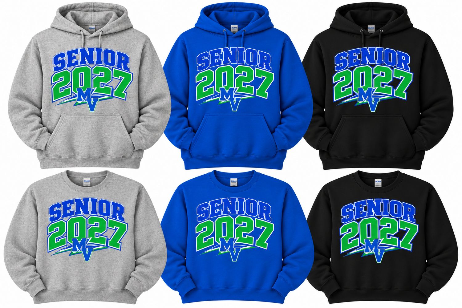 Senior 2027  Varsity Senior 2027 small MV Crewnecks and Hoodies