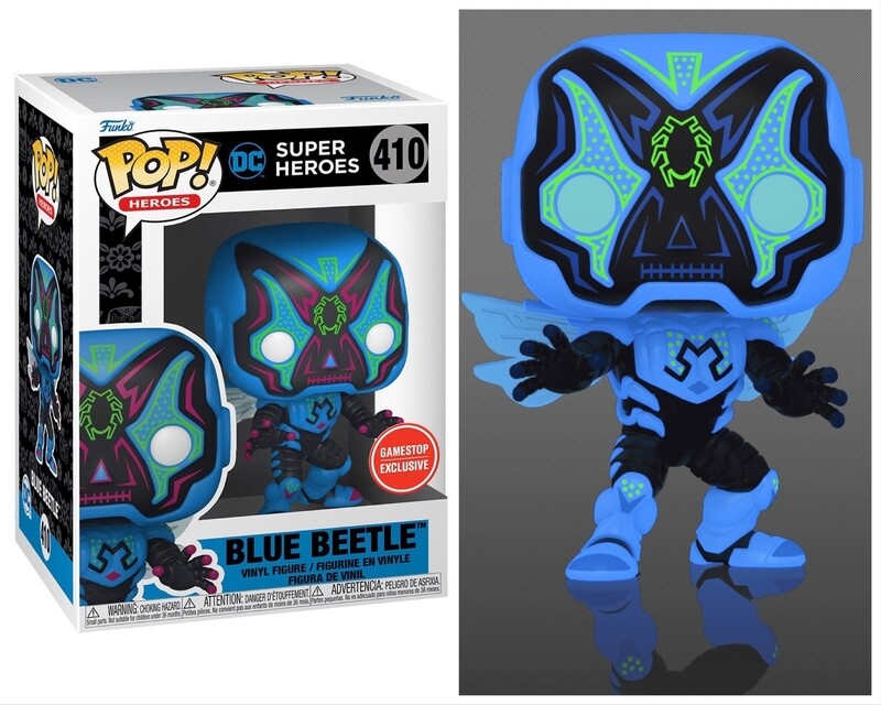 Funko Pop! Blue Beetle Dia de los muertos (GITD)