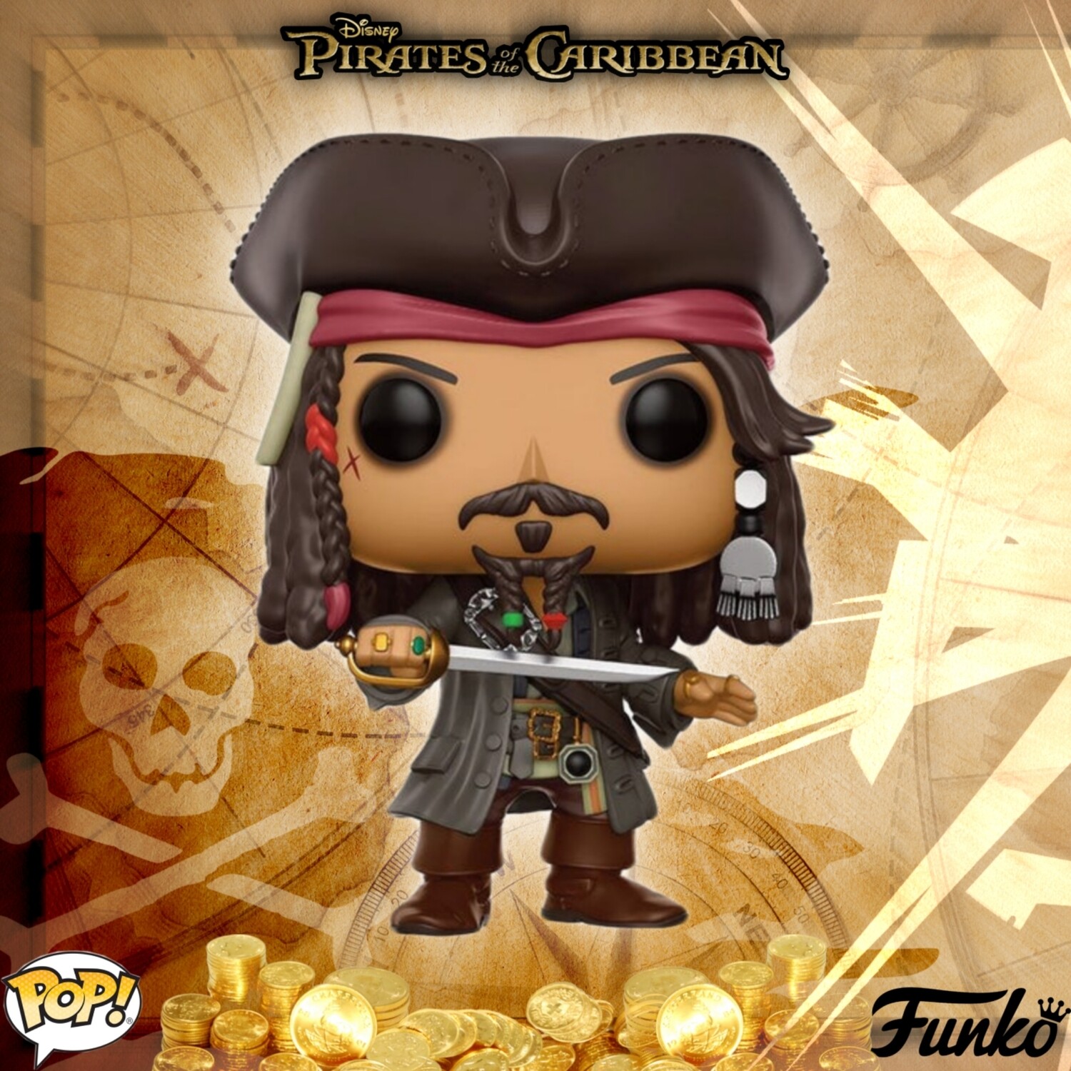 PRE ORDEN Funko Pop! Jack Sparrow (Pirates of the Caribbean Dead Men Tell no Tales)