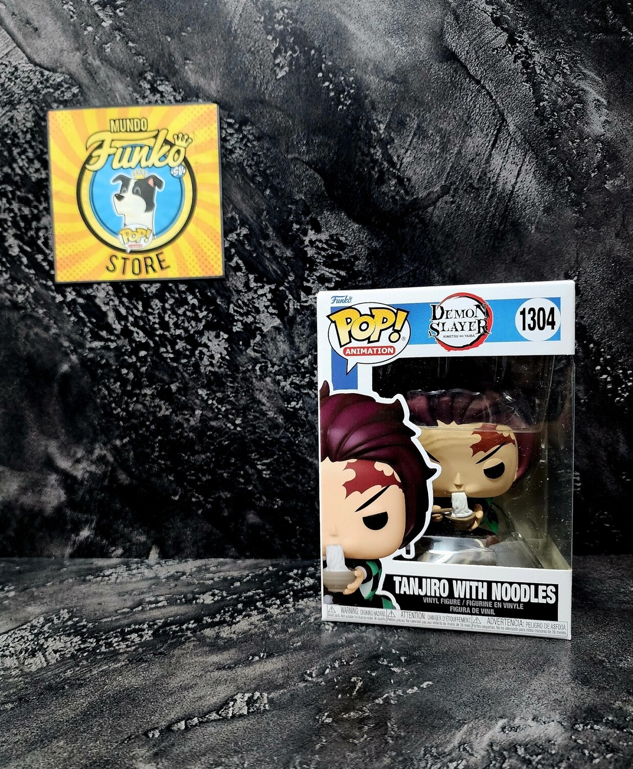Funko pop! Tanjiro comiendo Ramen
