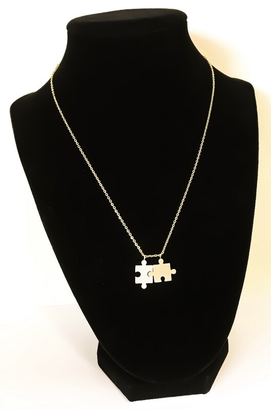 Autism Interlocking Puzzle Pieces Necklace