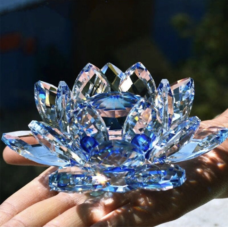 Crystal Lotus Flower Decor
