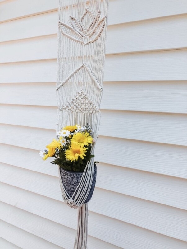 Lotus Flower Macrame Plant Hanger