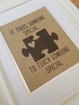 Someone Special Puzzle Piece Framed Art